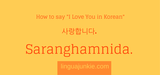 i love you korean