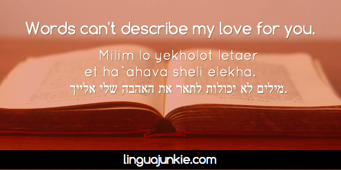 learn hebrew phrases with linguajunkie.com