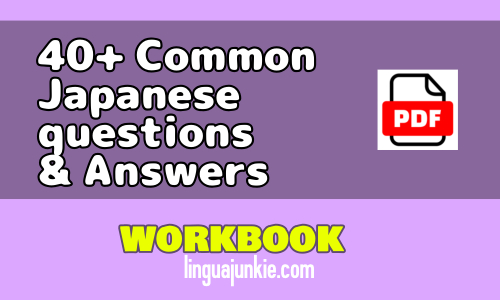 japanese questions answers workbook