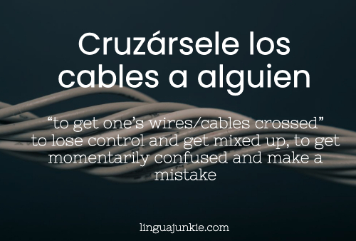 Cruzársele los cables a alguien