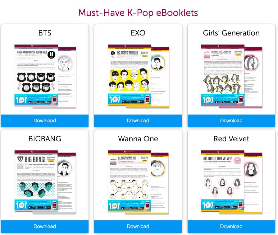 Korean Kpop Ebooks