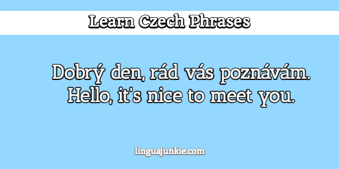 introduce yourself in czech