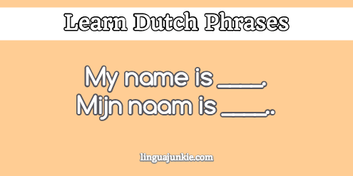 How to Introduce Yourself in Dutch in 10 Lines
