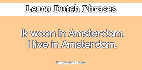 introduce yourself in dutch