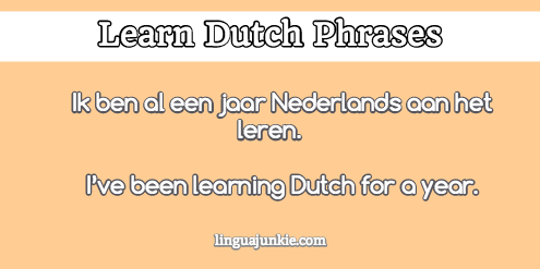 introduce yourself in dutch