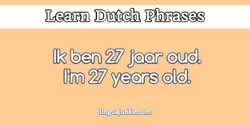 introduce yourself in dutch