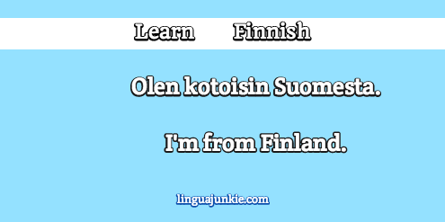 introduce yourself in finnish