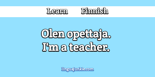 introduce yourself in finnish