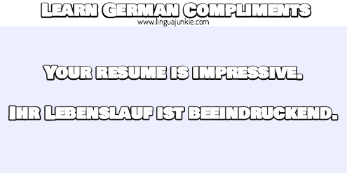 german compliments