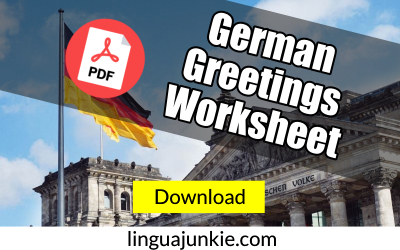 german worksheet greetings