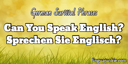 German Survival Phrases @ linguajunkie.com