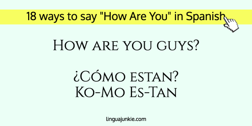 cómo estás en español