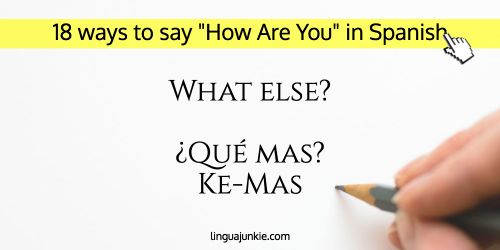Wie geht es Ihnen auf Spanisch