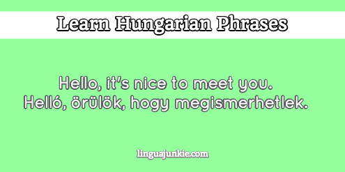 introduce yourself in hungarian