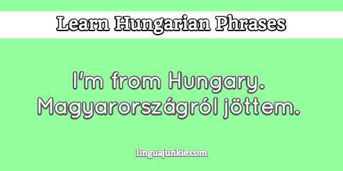 introduce yourself in hungarian