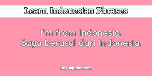 introduce yourself in indonesian