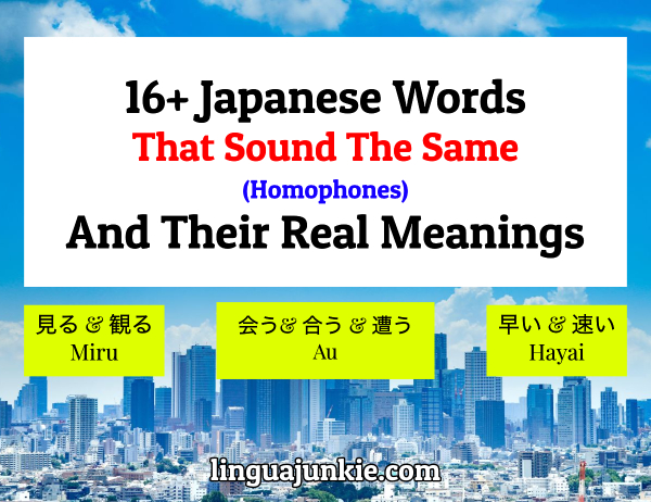 japanese homophones