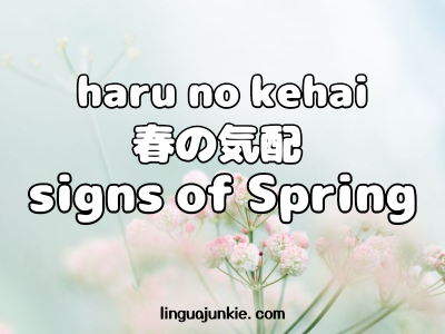 japanese spring words - haru no kehai _ 春の気配