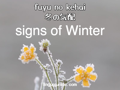 japanese winter words fuyu no kehai 冬の気配