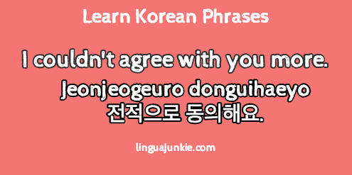 i agree in korean