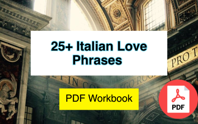 italian worksheet love words