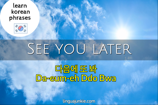 say bye in korean