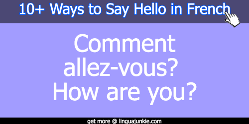 say hello in french