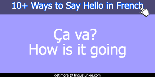 say hello in french