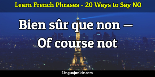 say no in french