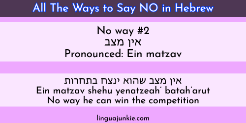 say no in hebrew
