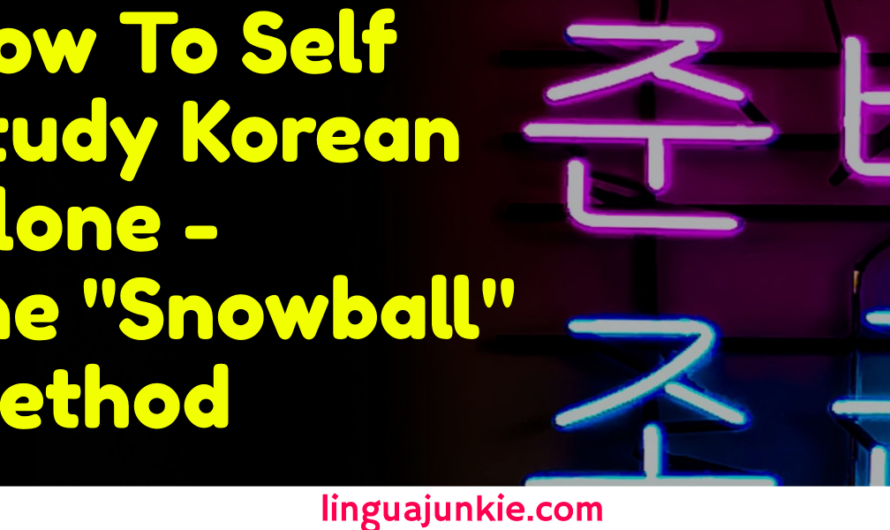 How To Self Study Korean Alone – the “Snowball” Method