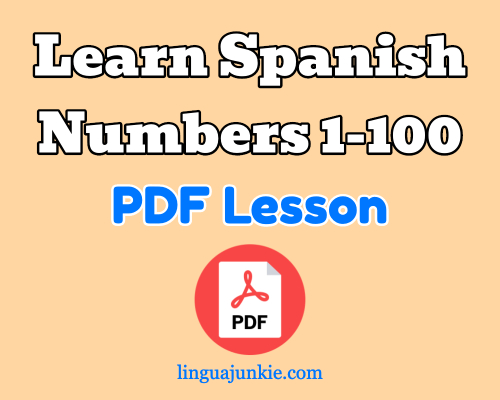 spanish pdf lesson numbers