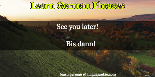 say bye in german