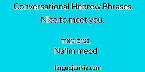 conversational hebrew phrases
