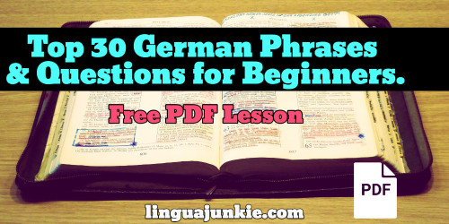 Tons of Free German PDF Lessons: Grammar, Vocabulary & More