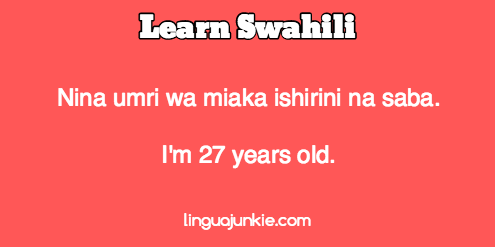 Introduce Yourself in Swahili