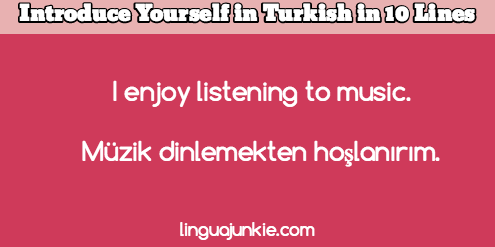 introduce yourself in turkish