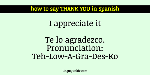 thank you in spanish