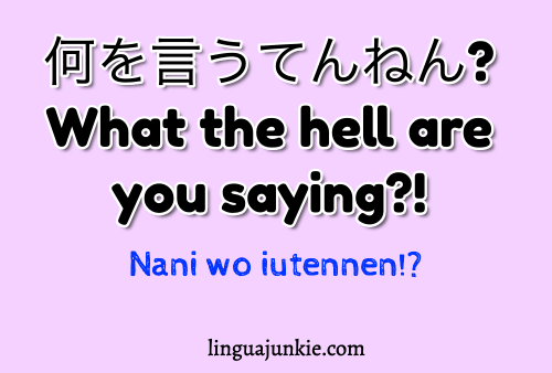 何を言うてんねん What the hell are you saying !